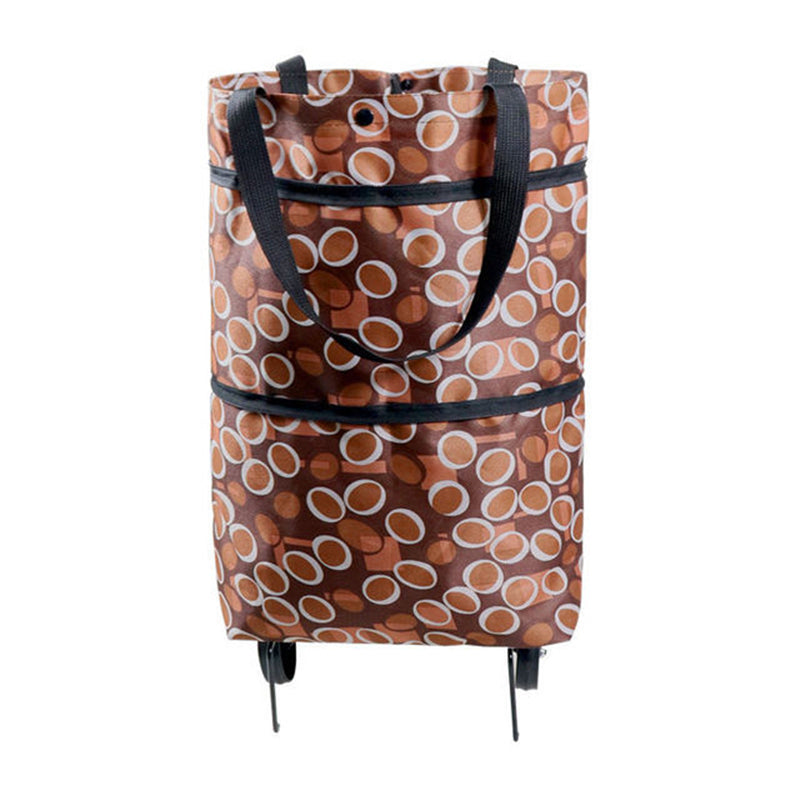 Home Portable Tote Foldable Shopping Bag With Wheels