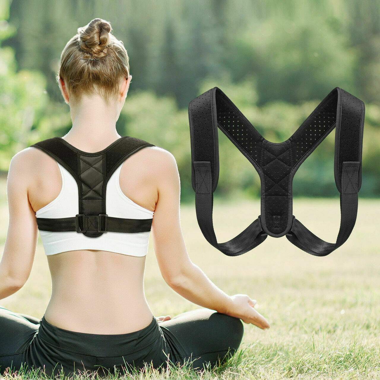 Posture Corrector Men Women Upper Back Pain Brace Clavicle Support Straightener