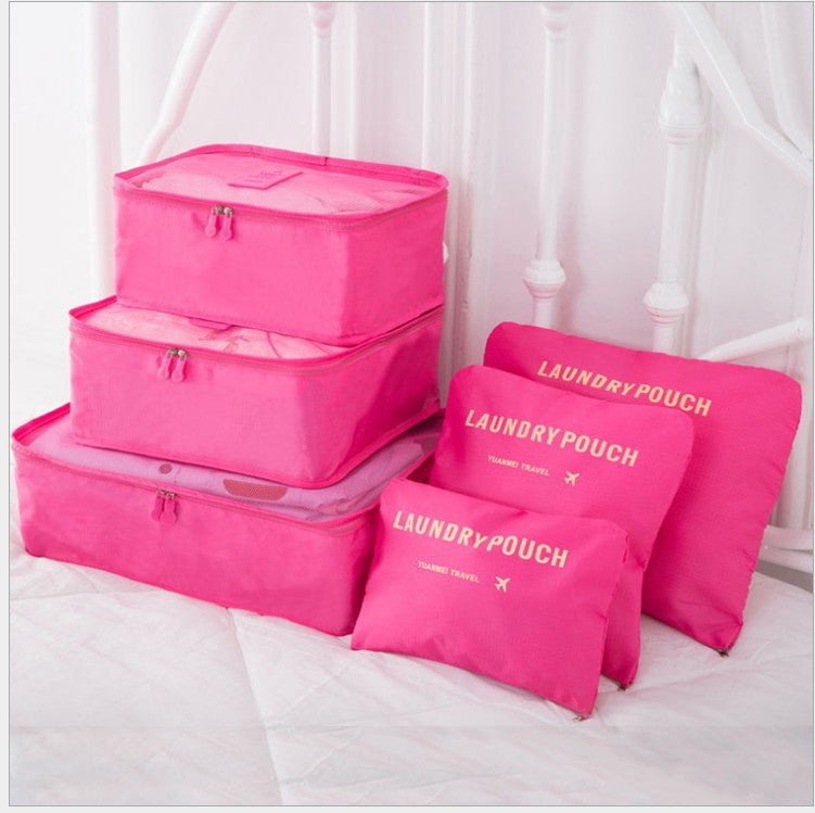 6 PCS Travel Storage Bag Set for Clothes Tidy Organizer